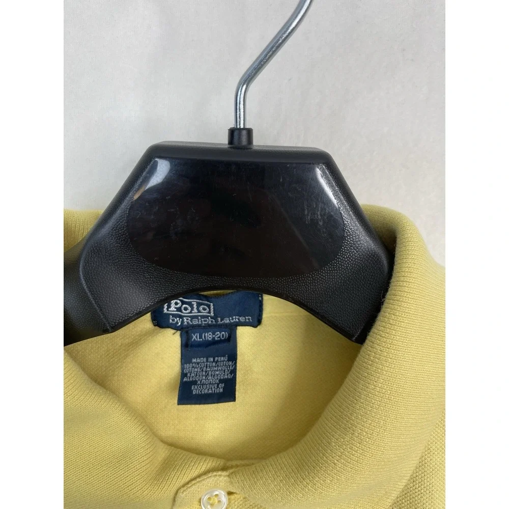 Polo By Ralph Lauren Polo Shirt Mens Yellow Embroidered Big Pony‎ Logo XL